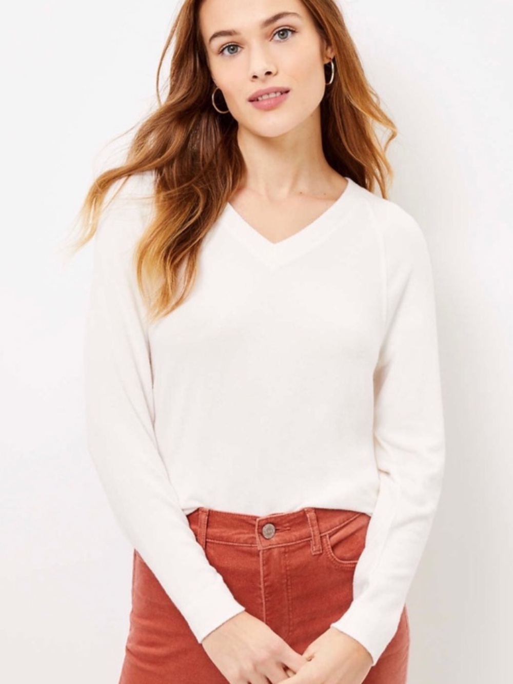 LOFT Soft Women's Elegant Cream Sweater